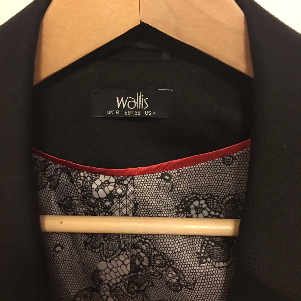 Black blazer with lace lining