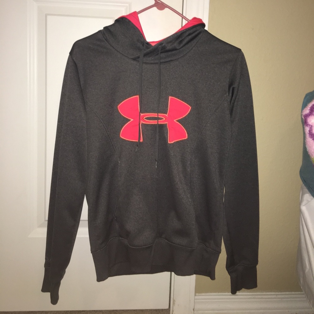 Grey & Coral Water Resistant Hoodie