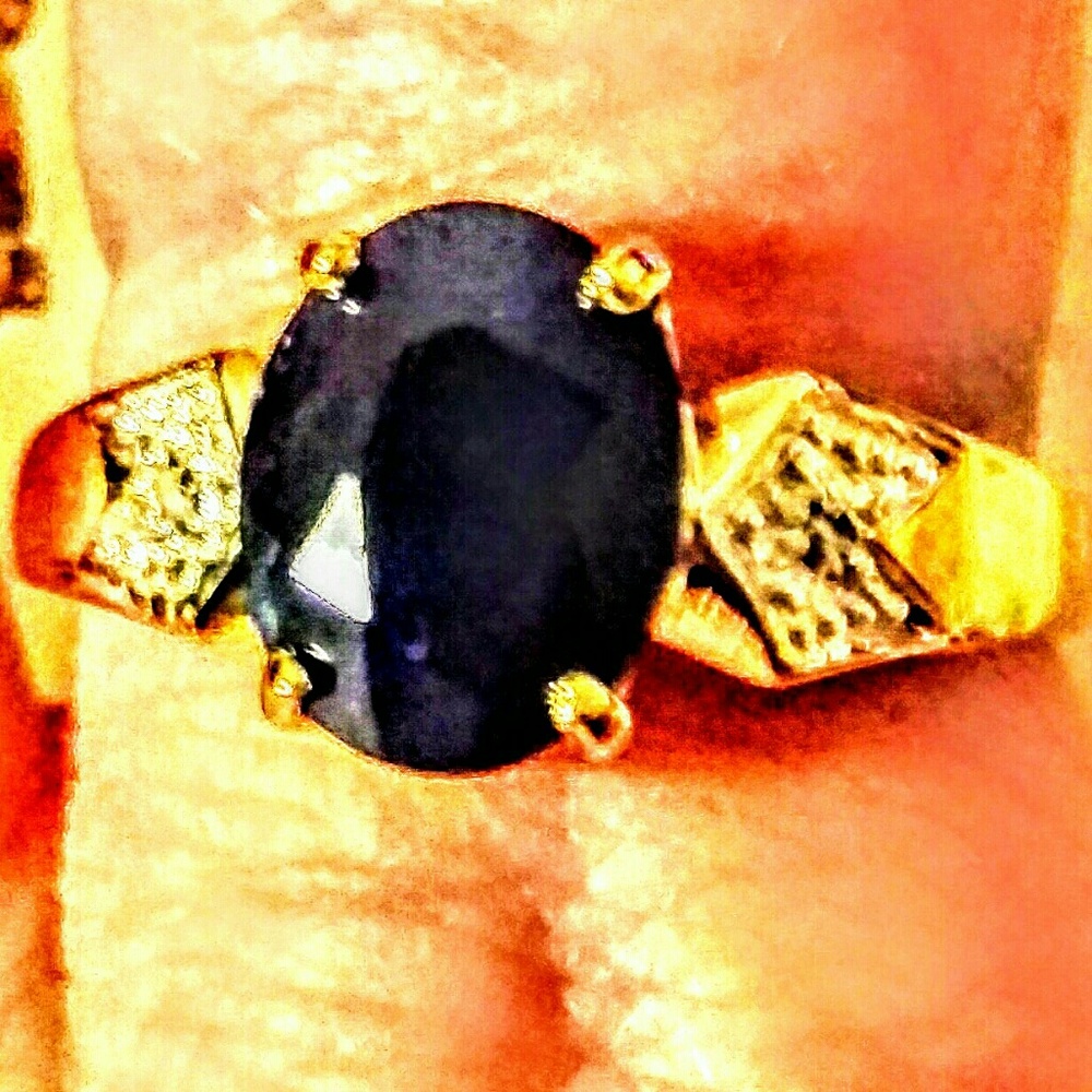🎆 LIMITED TIME Sapphire diamonds 10kt gold ring