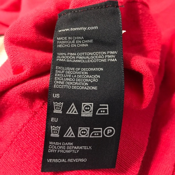 Tommy Hilfiger hot pink low scoop neck sweater. - Picture 4 of 4