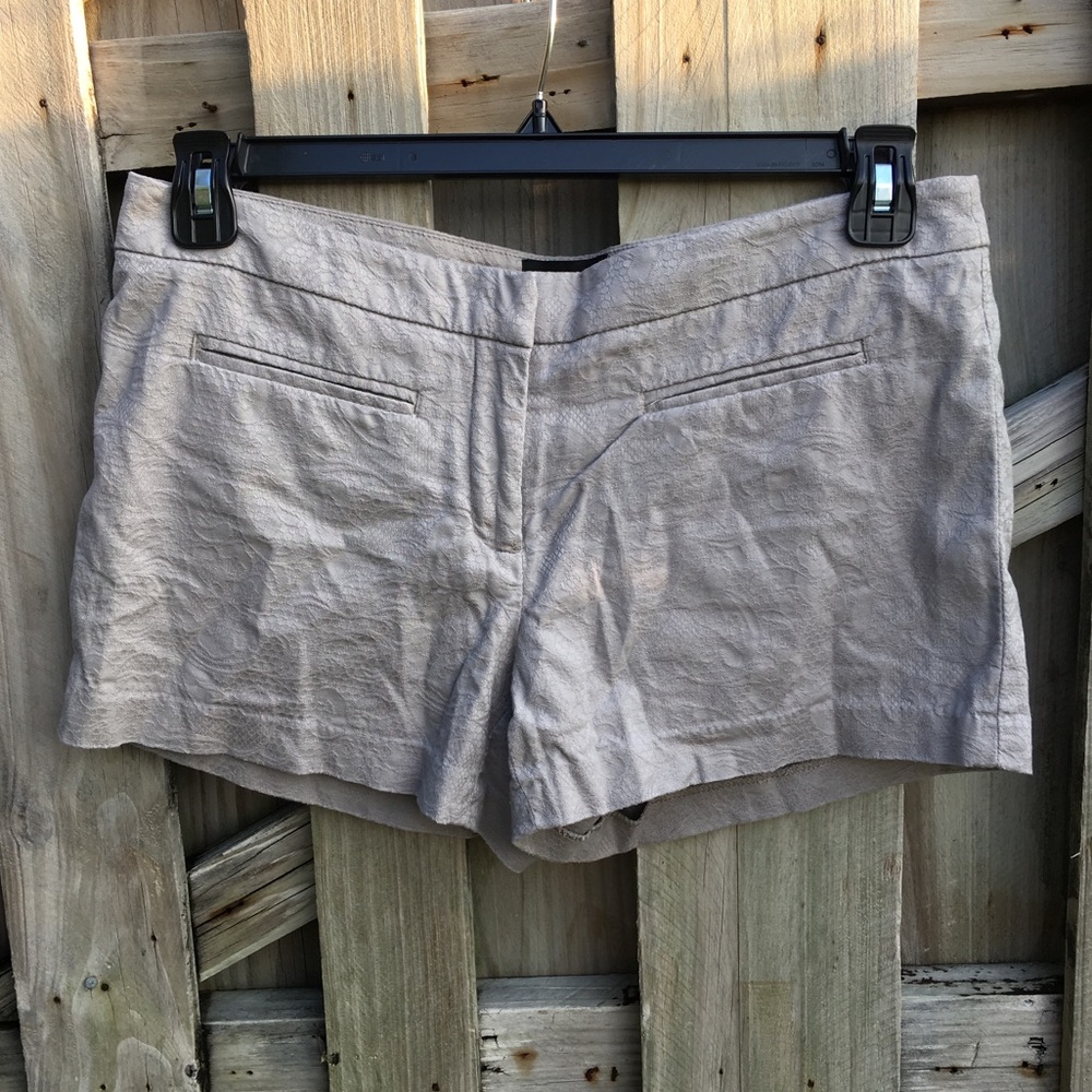 Cynthia Rowley Gray Lace Stitched Shorts