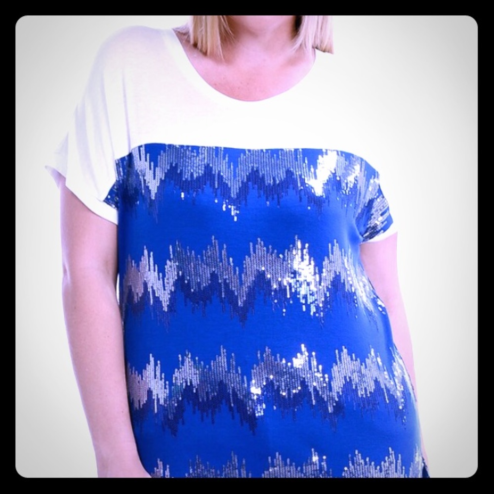 Plus size sequins top