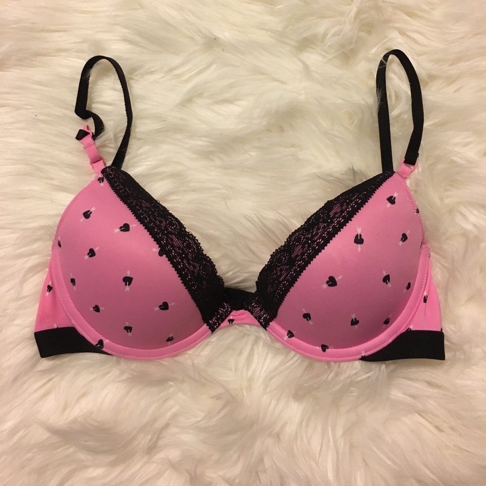 Victoria Secret PINK pink and black bra