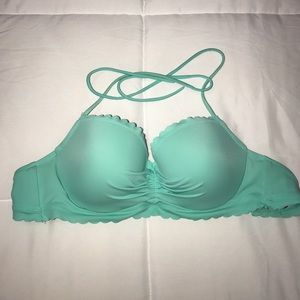 Victoria Secret scallop teal bikini top