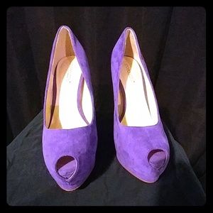 Purple Sued Stilettos