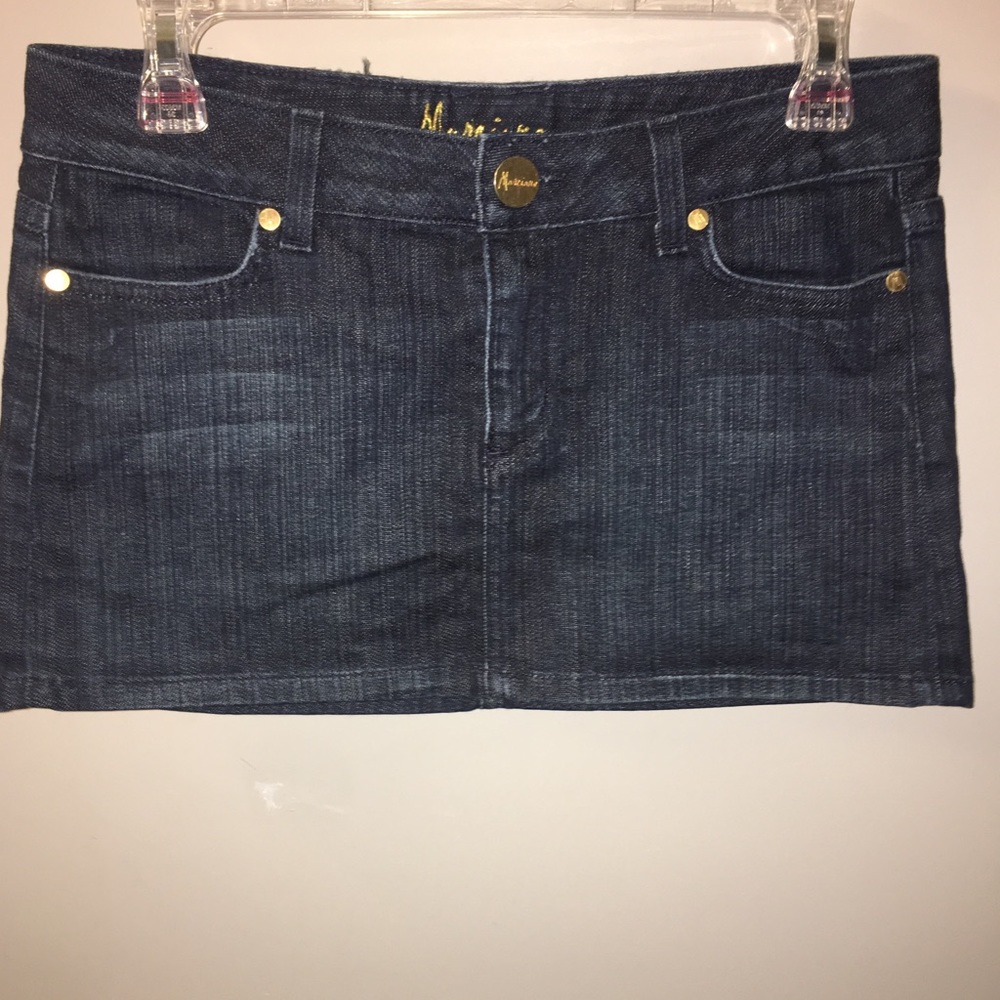 Marciano Dark Denim Blue Jean Mini Skirt