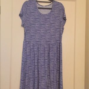 Old Navy blue white stripe swing dress Old Navy blue white stripe swing dress