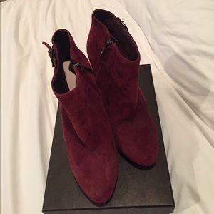 Sam Edelman maroon high heel booties