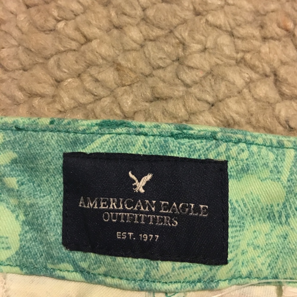 Bright Tropical Pattern American Eagle Shorts - image 3