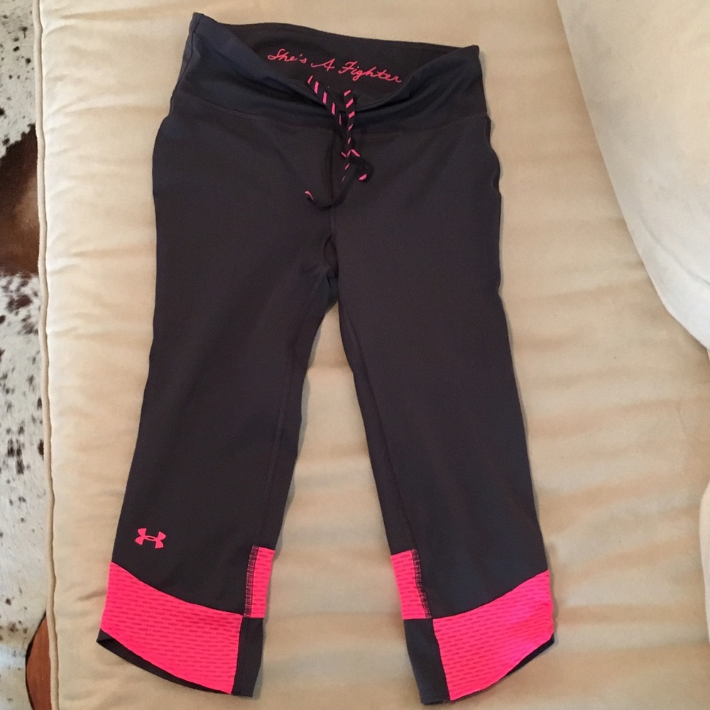 UA breast cancer awareness workout pants