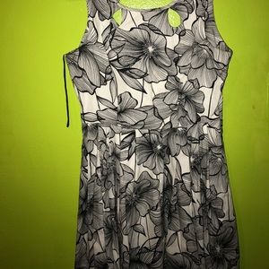 Floral cut out dress