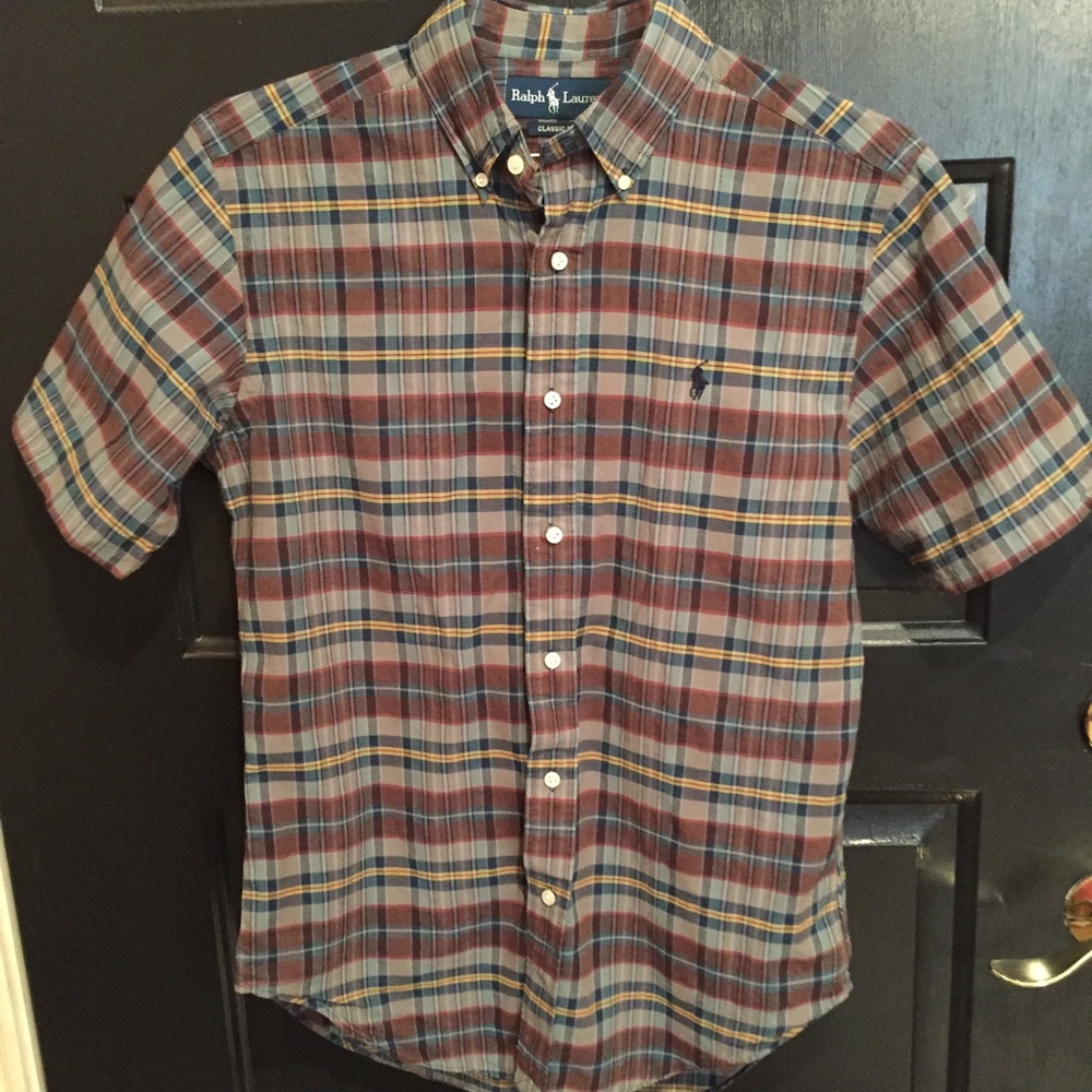 Ralph Lauren Polo Plaid Cotton Button Down Shirt