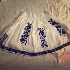 Jcrew Embroidered Gauze Skirt