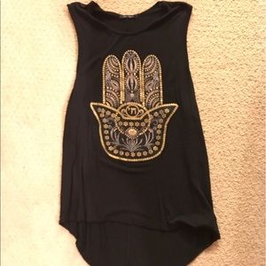 Blank flowy hamsa tank.