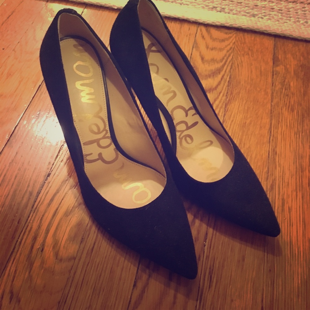 Sam Edelman new black suede heels