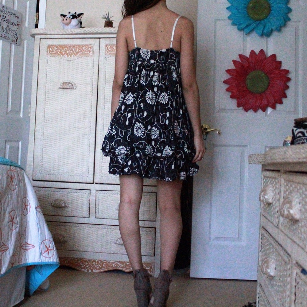 💐Navy blue stitch & crochet dress💐 - Picture 6 of 8