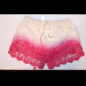 Ombré Crochet shorts