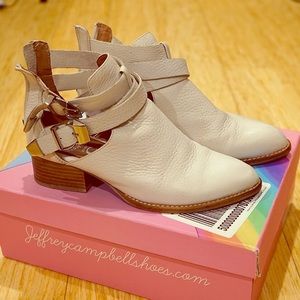 Jeffrey Campbell White Booties