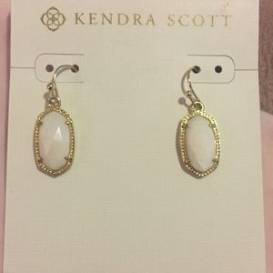 Kendra Scott lee earring white and gold