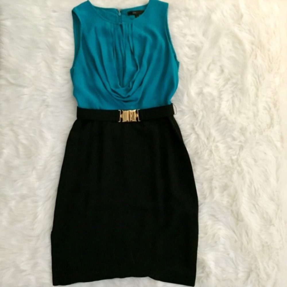 Cute turquoise and Black BCBG Maxazria dress