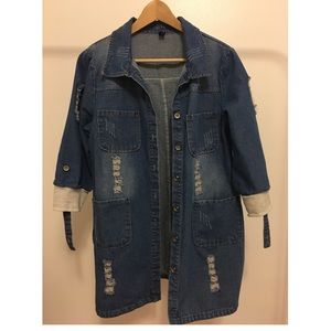 Oversized denim jacket