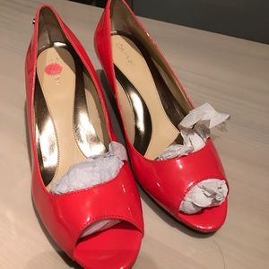 Calvin Klein red wedge