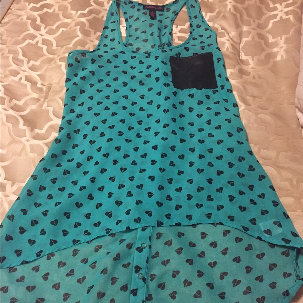Material girl hi-low shirt