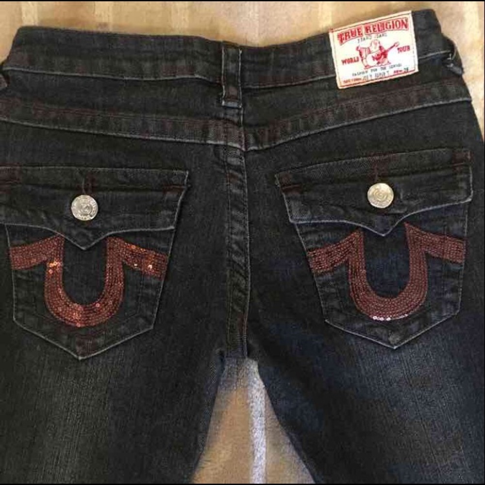 True Religion Cropped Sequin Jeans- 26