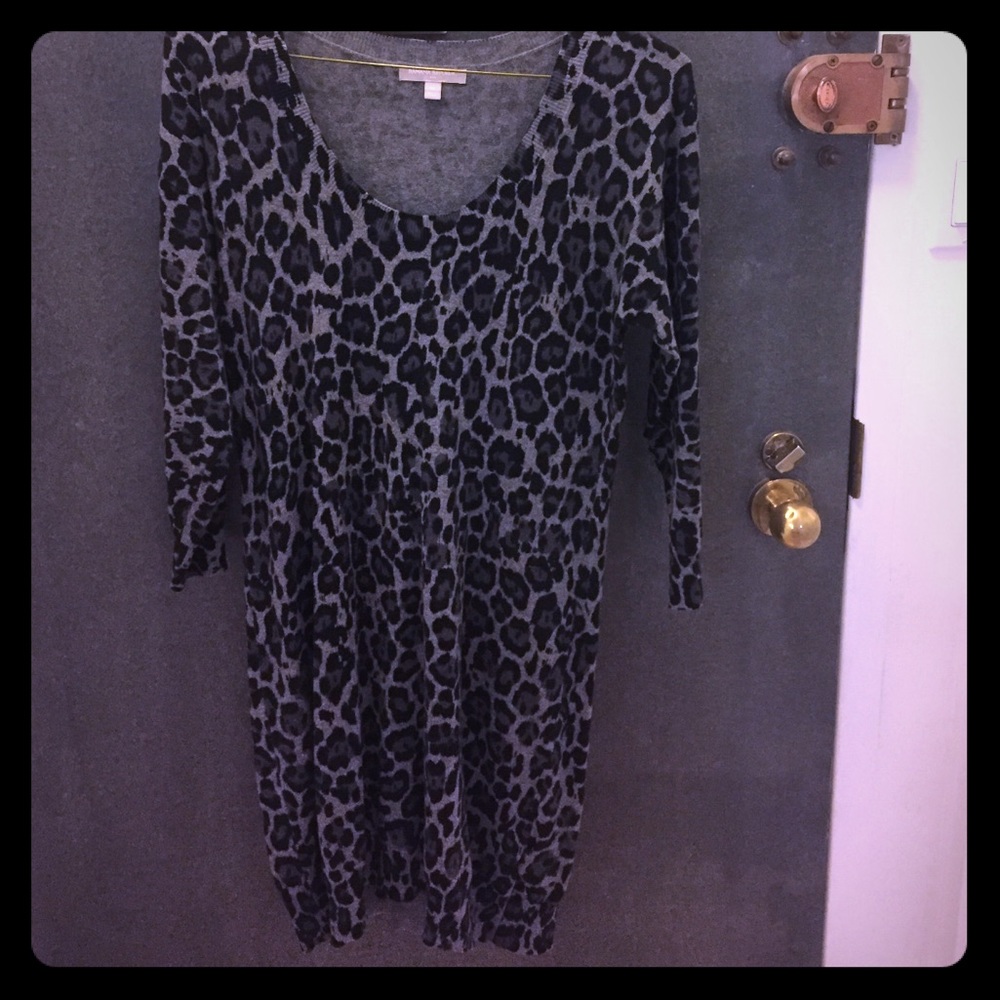 Banana Republic Leopard Print sweater tunic dress