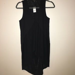 Express Long Black Sleeveless Tee
