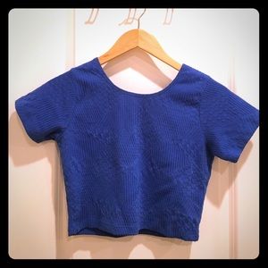 BLUE cropped top T!