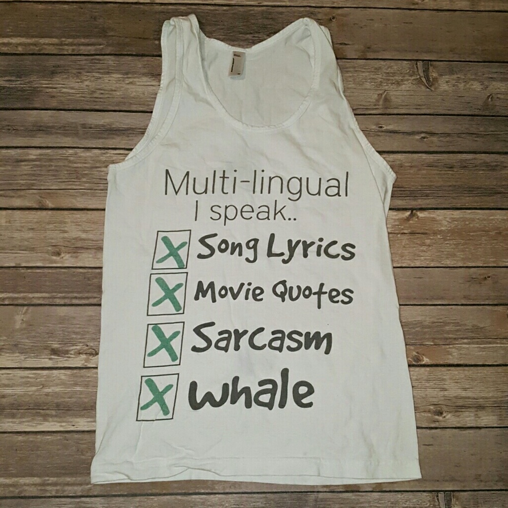 American Apparel funny Sleeveless shirt