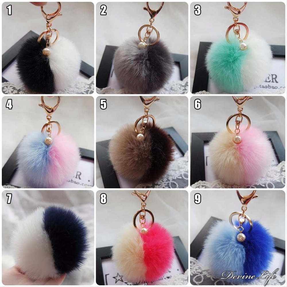 3 Keychains, 3 Poms, 3 Pair Twillys - Bundle
