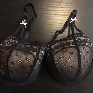 Black lace bra.