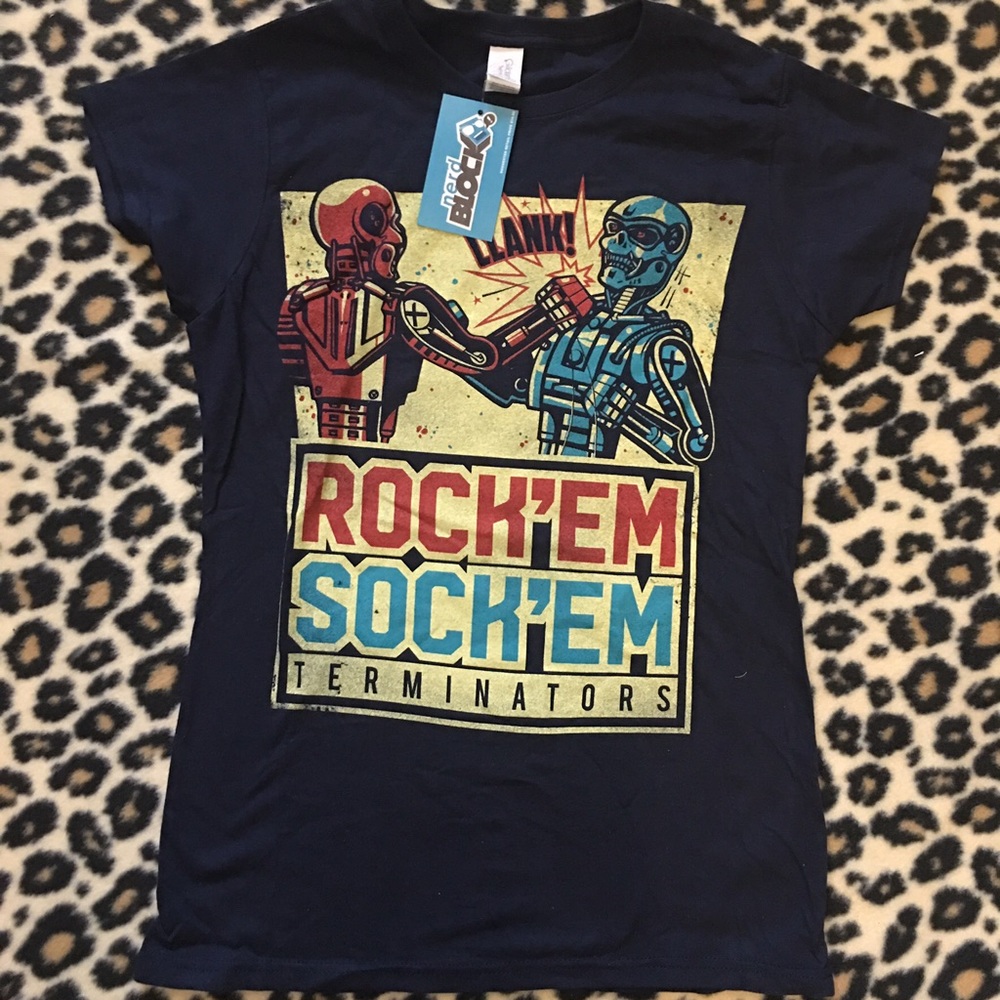 Rock Em Sock Em Terminators T-Shirt M NWT