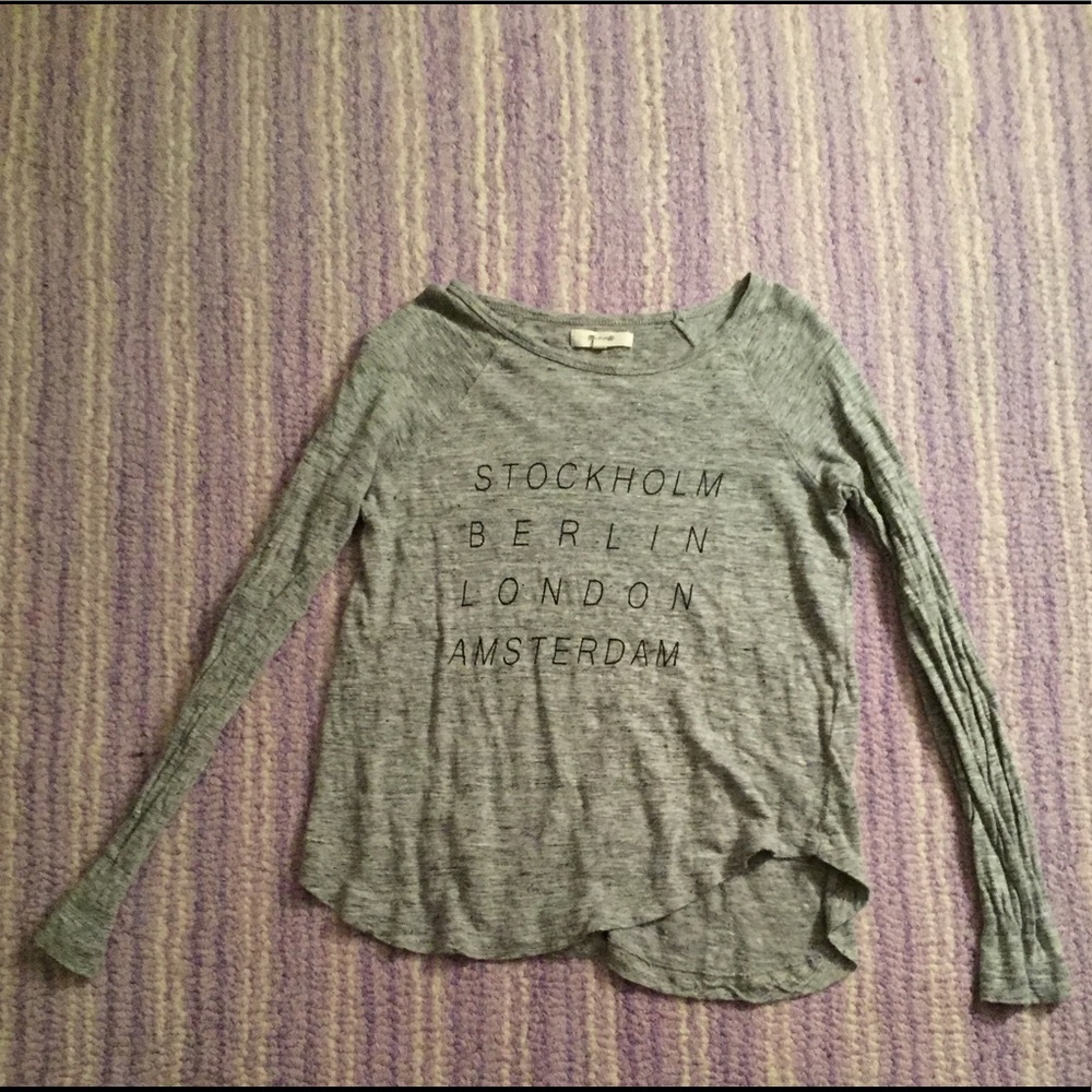 Grey long sleeve shirt