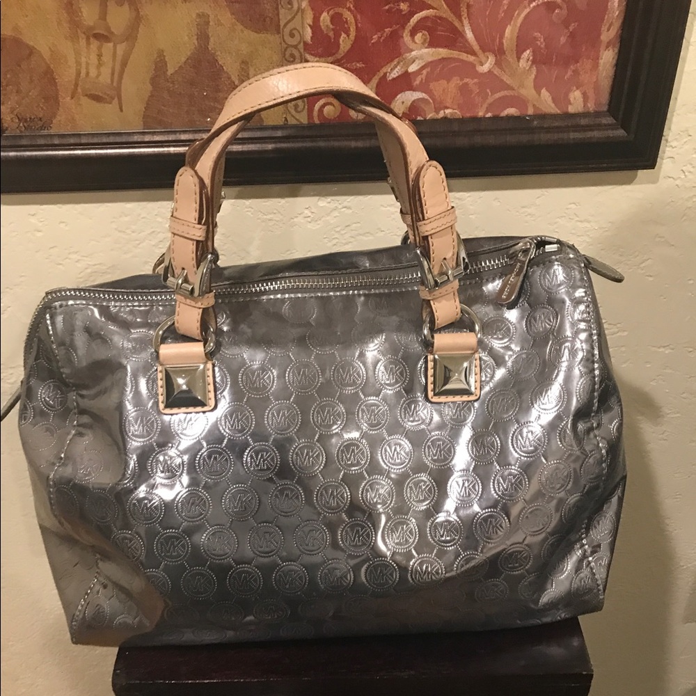 Michael Kors Nickel Metallic Bag