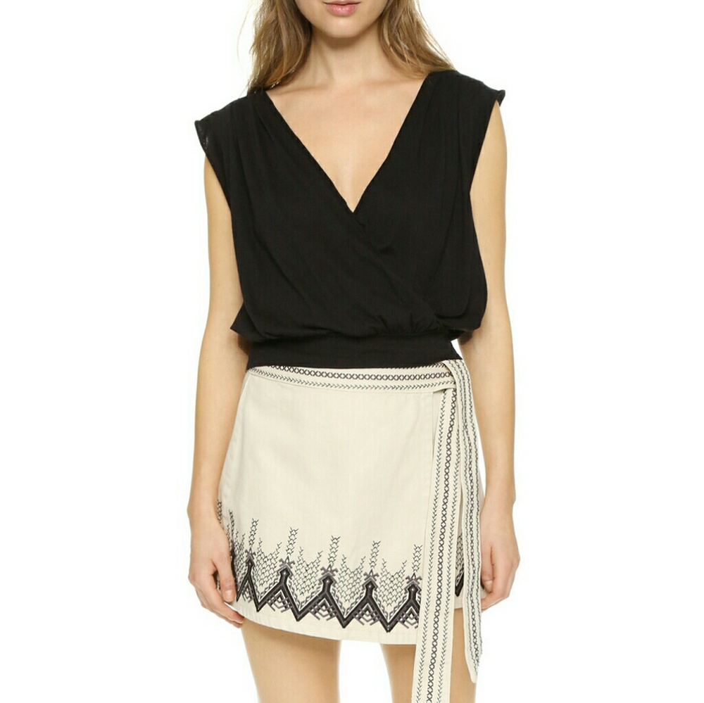 Free People Dream Away Wrap Skirt Size 10