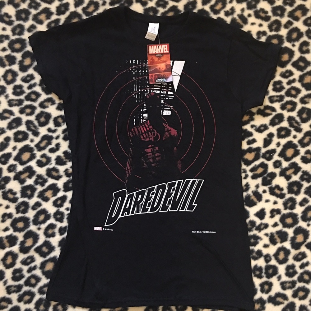 Marvel Nerd Block Daredevil Shirt M NWT
