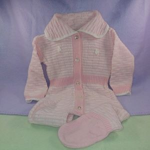 Vintage Pink Kint Footed Bodysuit