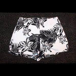 White shorts with black designs- PRICE REDUCTION