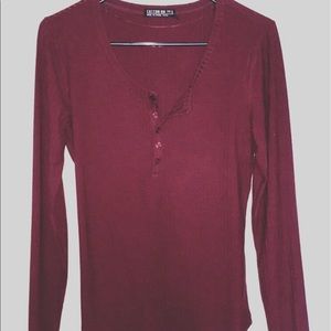 Burgundy tight fit tee