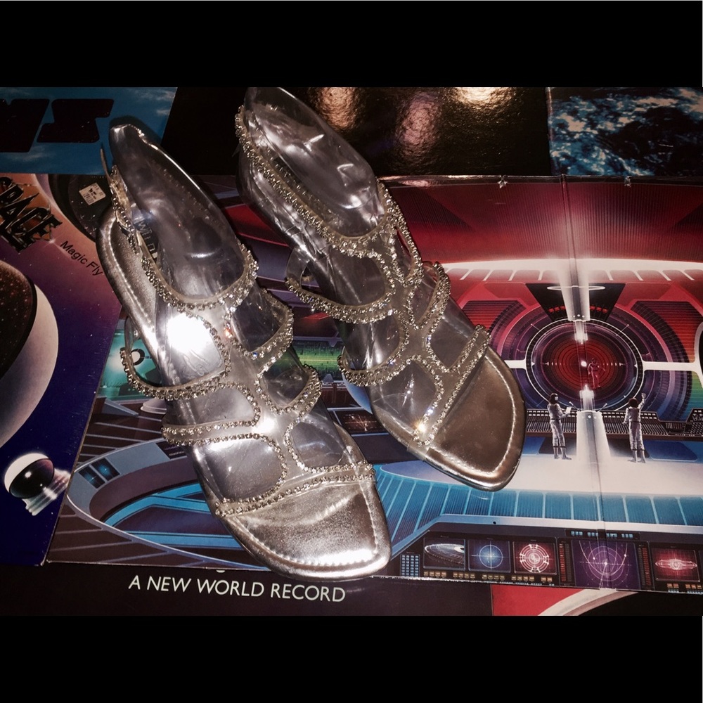 Clear Stiletto heels rhinestone sexy ladies lucite - Picture 5 of 8