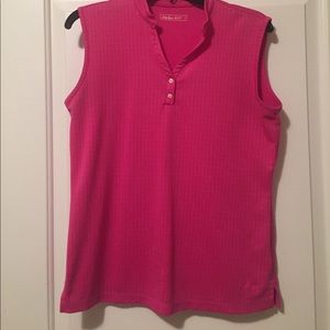Pink golf shirt