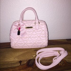 NEW Betsey Johnson Pink Faux Leather Purse