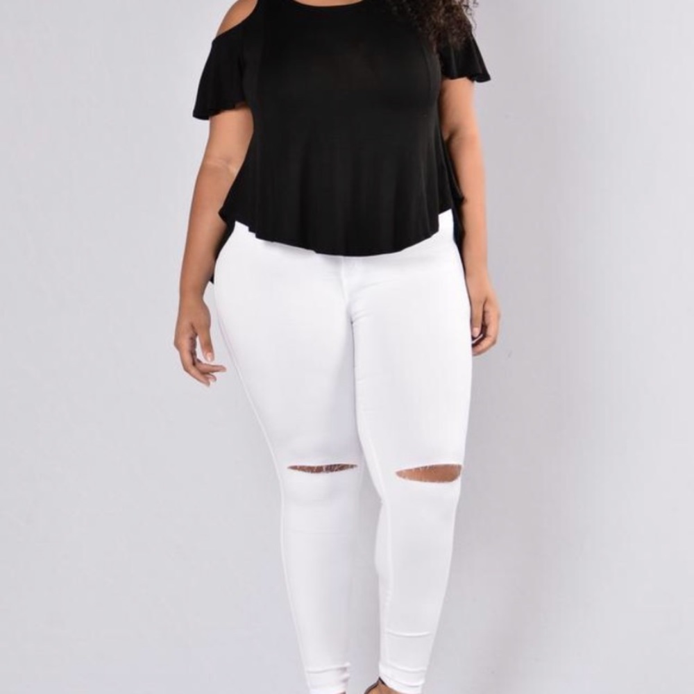 🎉HP Fashion Nova SEXY White Canopy jeans sz 2X