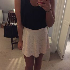 Blush Lace Flowy Skirt
