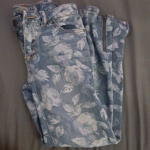 Rose Print Jeans