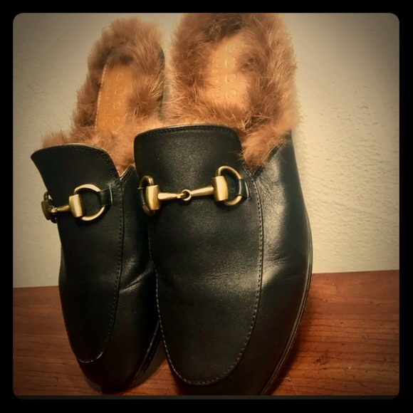 Gucci Shoes - Gucci Princetown Fur Loafers