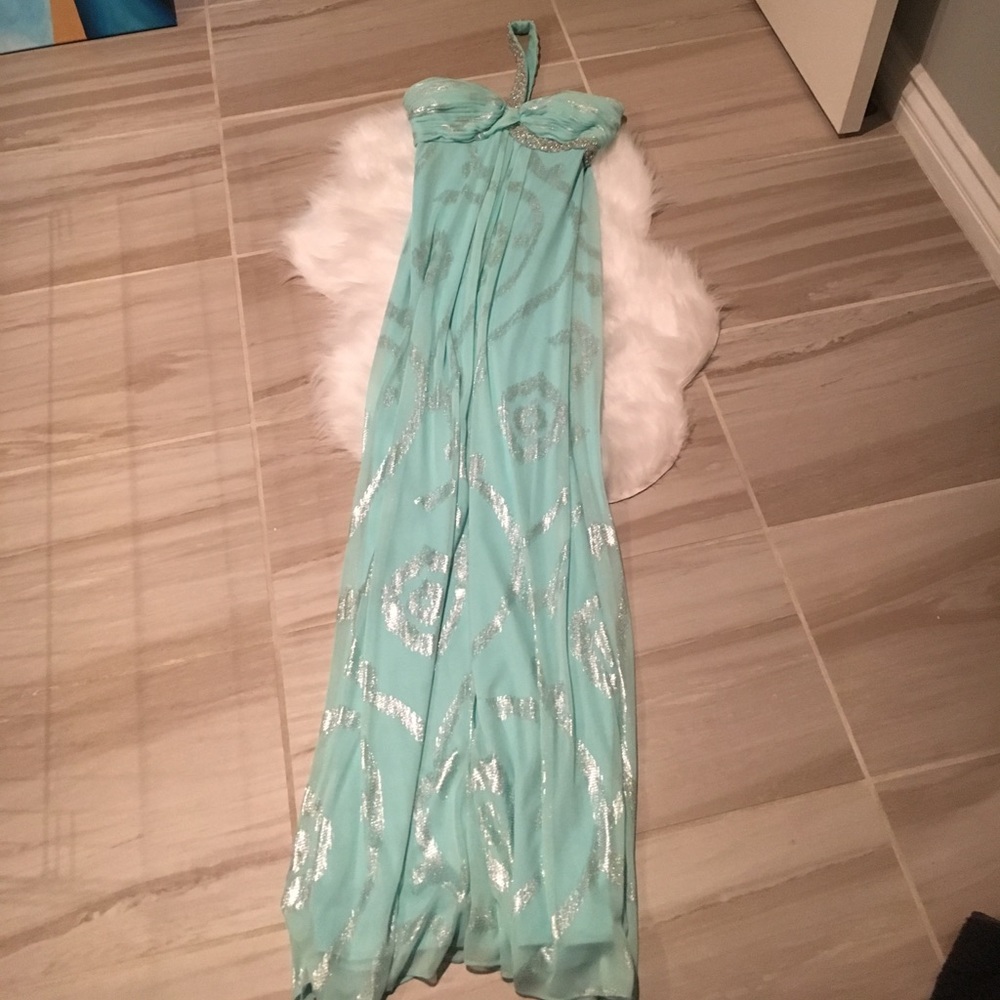 Cache beaded formal long dress